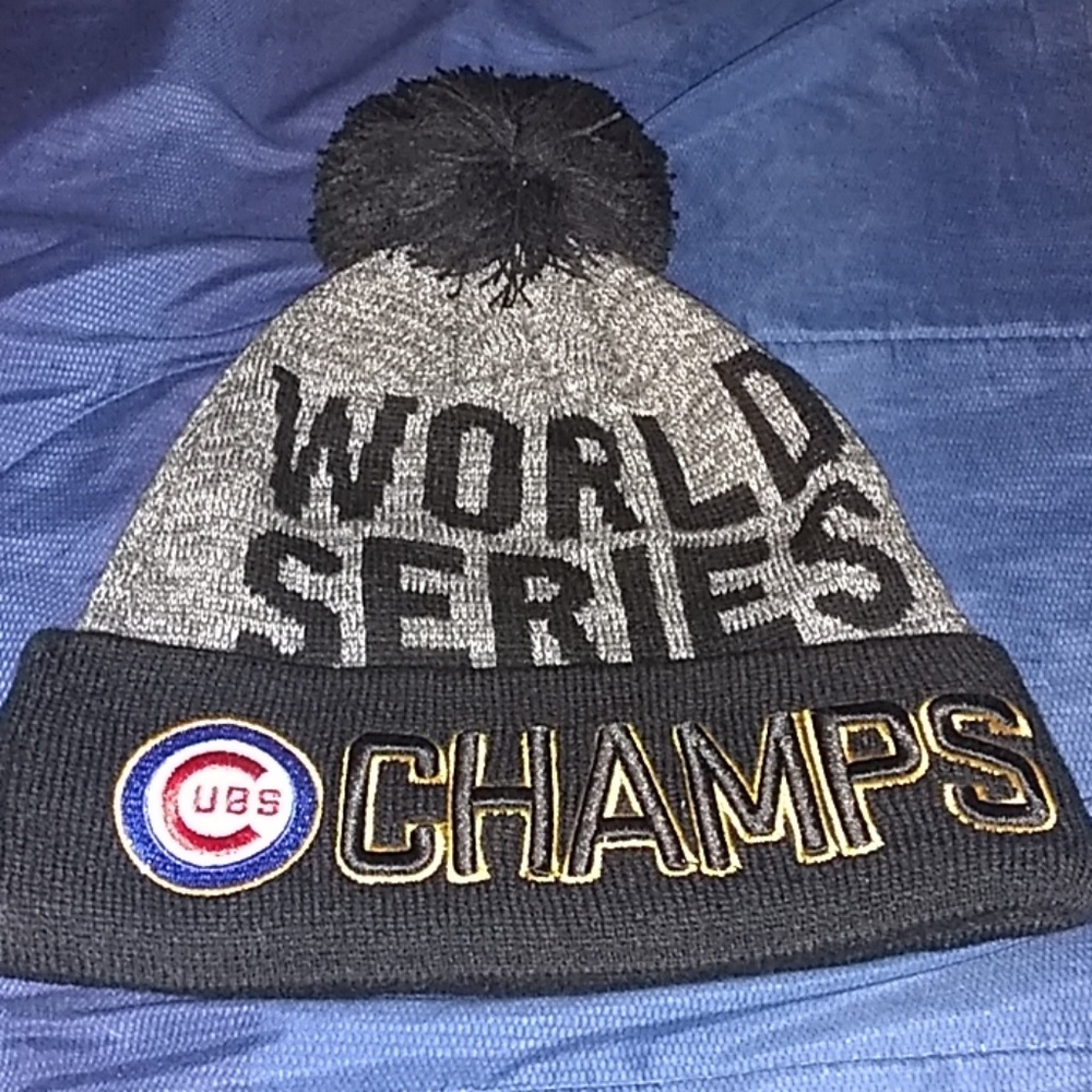 Chicago Cubs world series beanie stocking hat cap